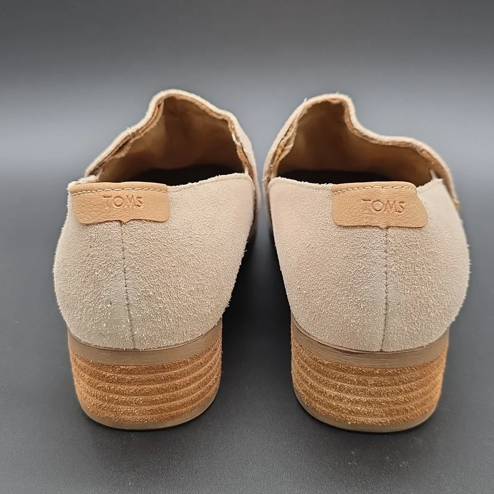 Toms Beige Suede Slip-On Loafer - Picture 4 of 7
